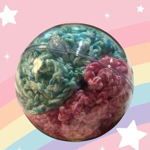 Crochet Hair Scrunchies in Christmas Ornament